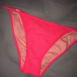 Victoria’s Secret Hot pink fish net swim bottoms